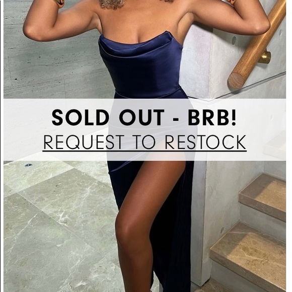 Babyboo Everly Maxi dress-Navy - Picture 2 of 2